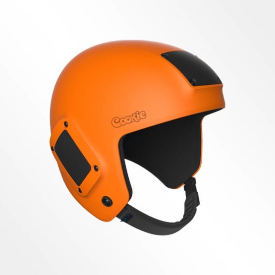 Cookie Fuel open face skydiving helmet orange