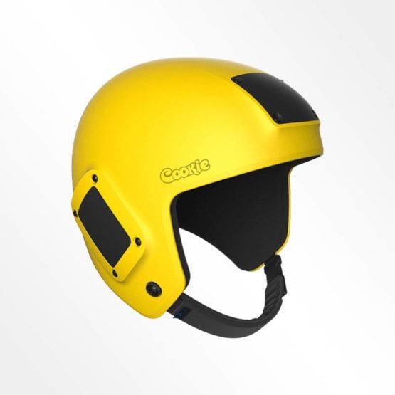 Cookie Fuel open face skydiving helmet yellow