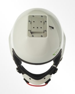 Tonfly 2X camera helmet white top view