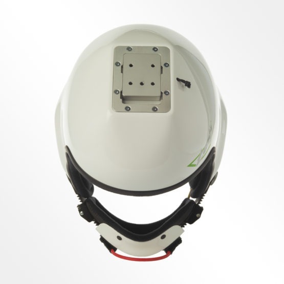 Tonfly 2X camera helmet white top view