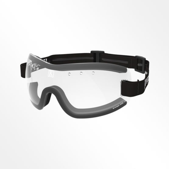 Kroops skydiving Goggles 13-Five clear lens with black strap