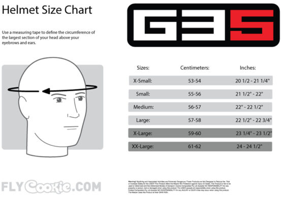Cookie G35 size chart
